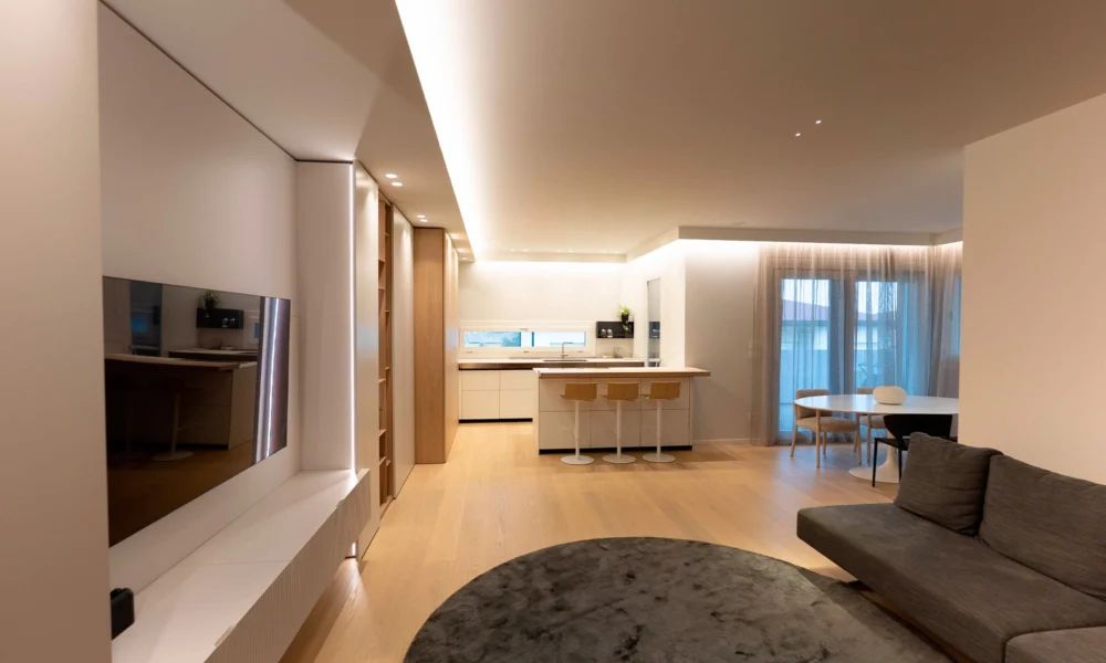ABIES progetto di interior design residenziale open space